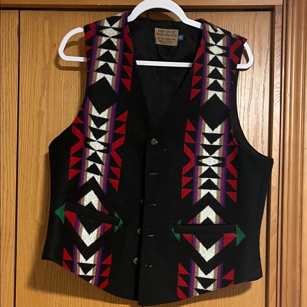 Vintage Pendleton Woolen Mills Vest Size 42